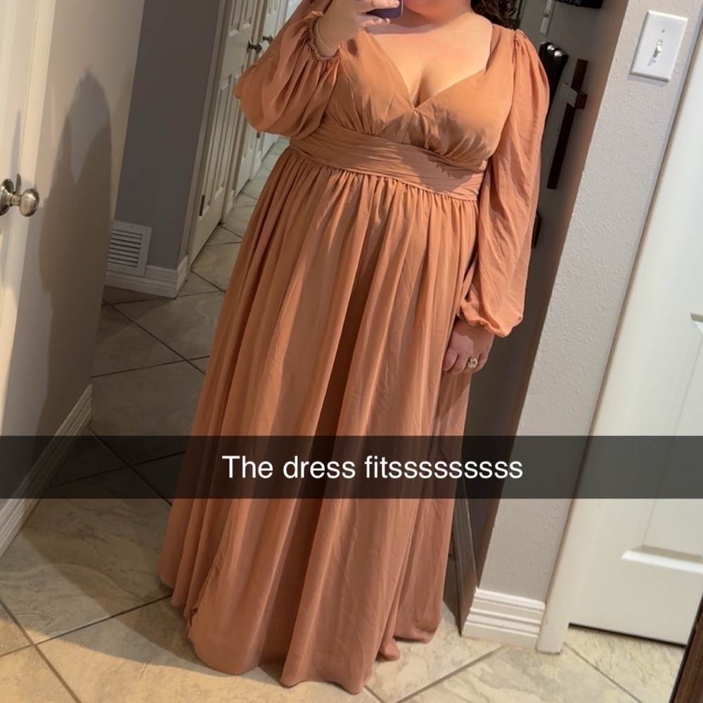 Azazie Women's Long Sleeve bronzer dress